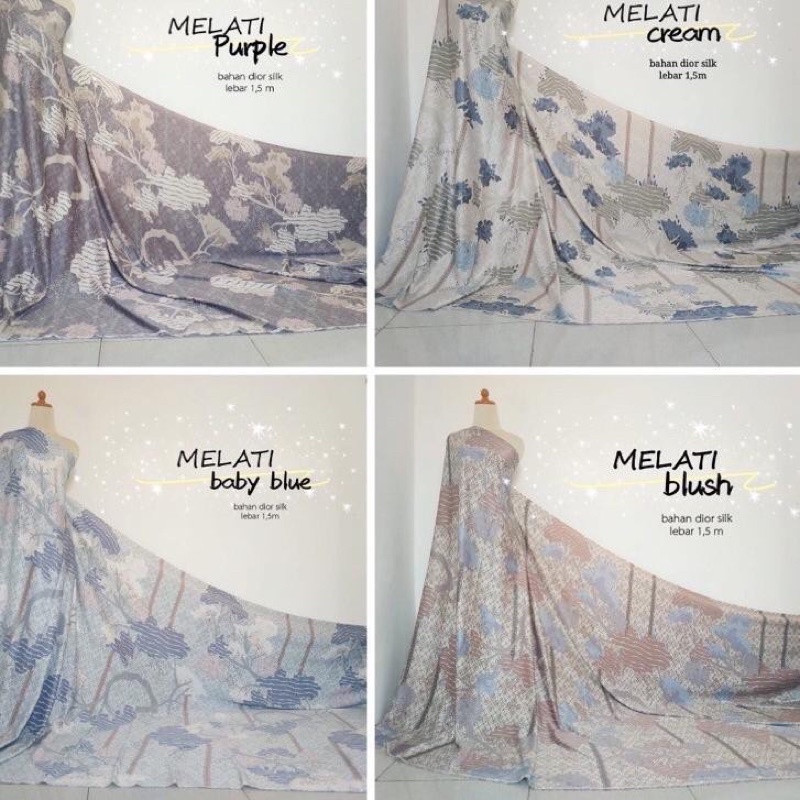 KAIN Dr SILK / KAIN MAXMARA / KAIN MELATI SILK KAIN  METERAN MOTIF SILK