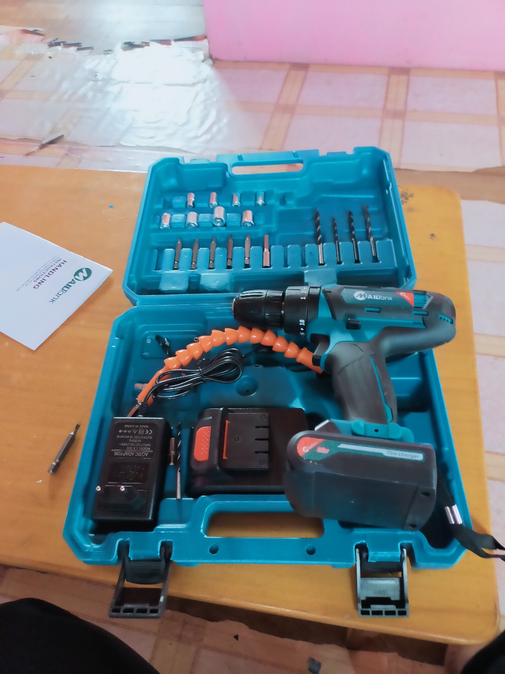 [khusus Pulau Jawa] Mailtank 32v 2 Bor Baterai Cordless Drill Driver Set Mata Sh-190