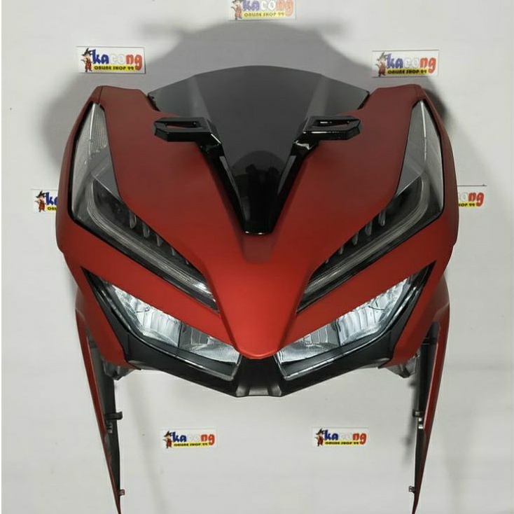 paket full body depan tameng plus reflektor vario 125 150 led all new 2018 2019 2020 2021 2022.merah