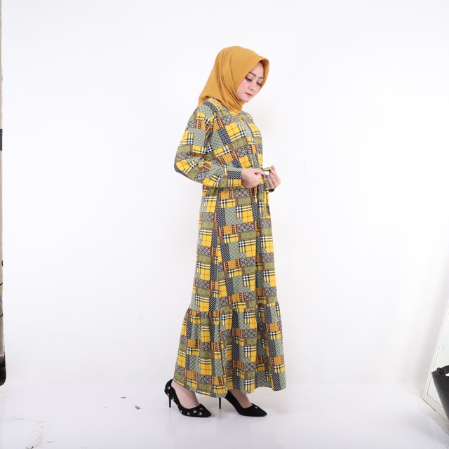 SYARA Maxy - Gamis Babyterry Import LD 105 / Busui Serut Pinggang / 096-5011