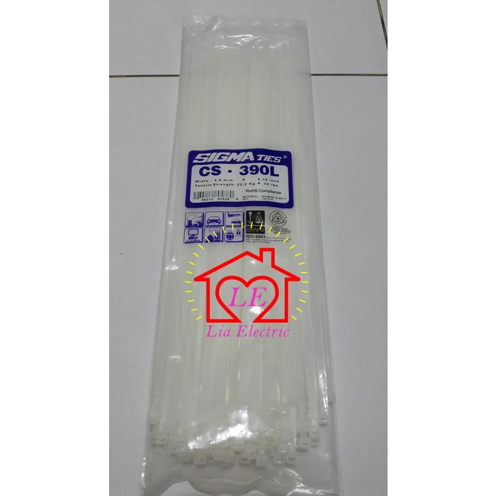 

Holder | Kabel Ties / Kabel Tis / Cable Tie Cs 390 L Putih 40 Cm Sigma Cs390L