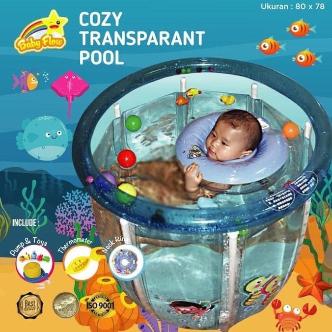 Baby Flow Baby Spa Cozy Transparant Pool 80 x 78 cm Kolam Renang Bayi