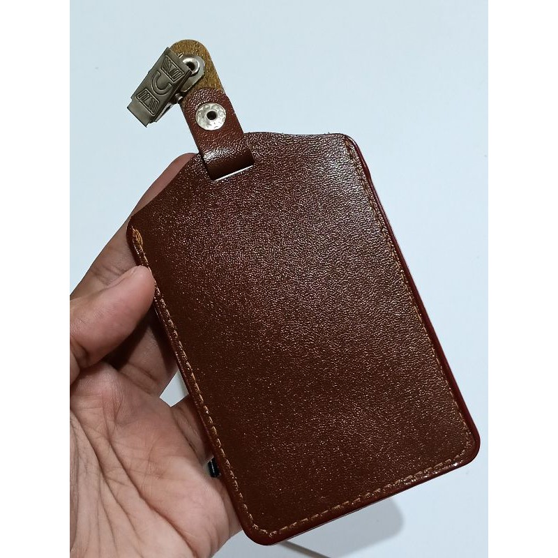 Card holder casing tempat id card KULIT Dijual satuan [READY STOK]