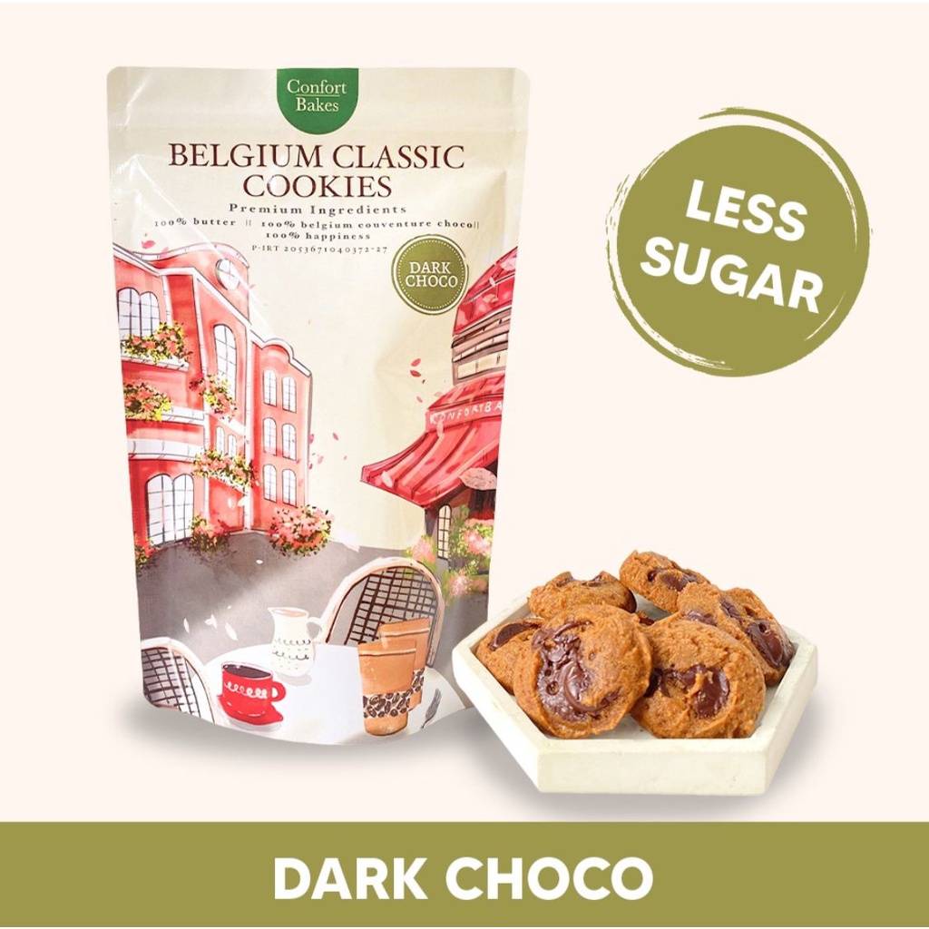 

Less Sugar Belgium Classic Cookies - Dark Choco Kue Kering Cemilan Makanan Ringan Hampers Lebaran Dessert Hampers Natal Snack Ringan Snack Sehat