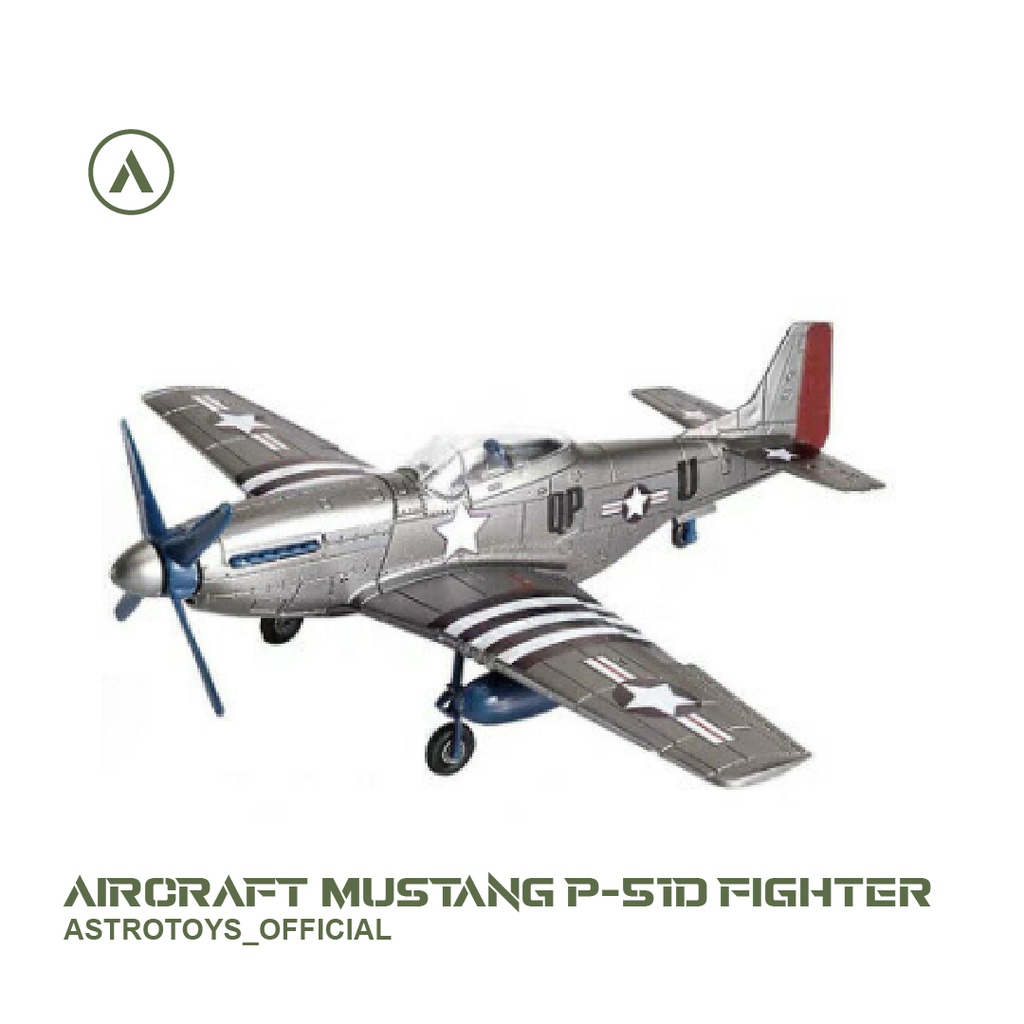 MAINAN / DIECAST / MINIATUR AIRCRAFT MUSTANG P-51D FIGHTER 1