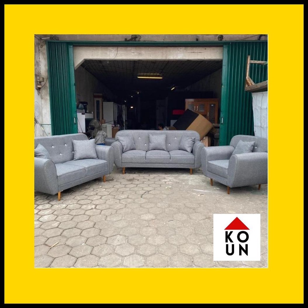 

FREE ONGKIR SOFA SET SCANDINAVIAN 321 + MEJA + BANTAL / SOFA RETRO / SOFA KANVAS (CANVAS) / CUSTOM HAD21