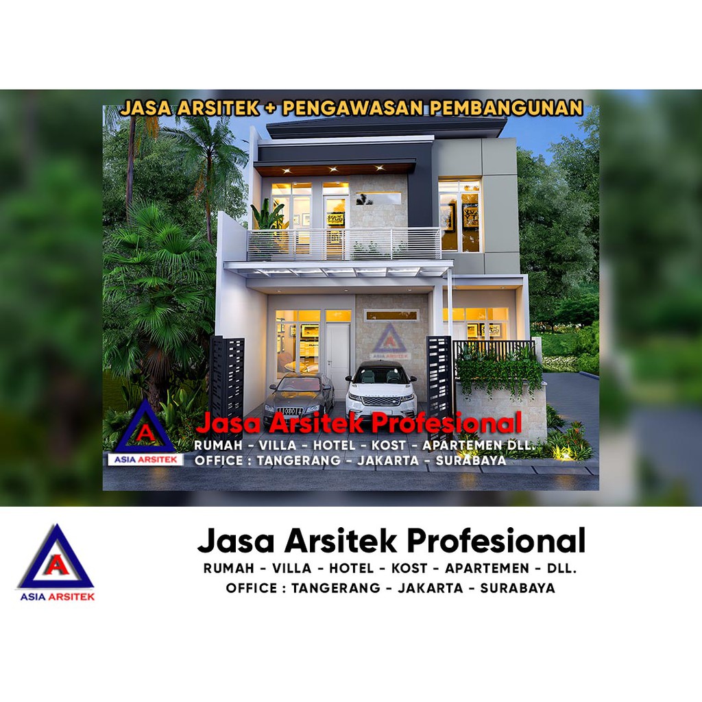 Jasa Desain Rumah Minimalis 2 Lantai Di Puri Bintaro Residence Kota Tangerang Selatan Shopee Indonesia
