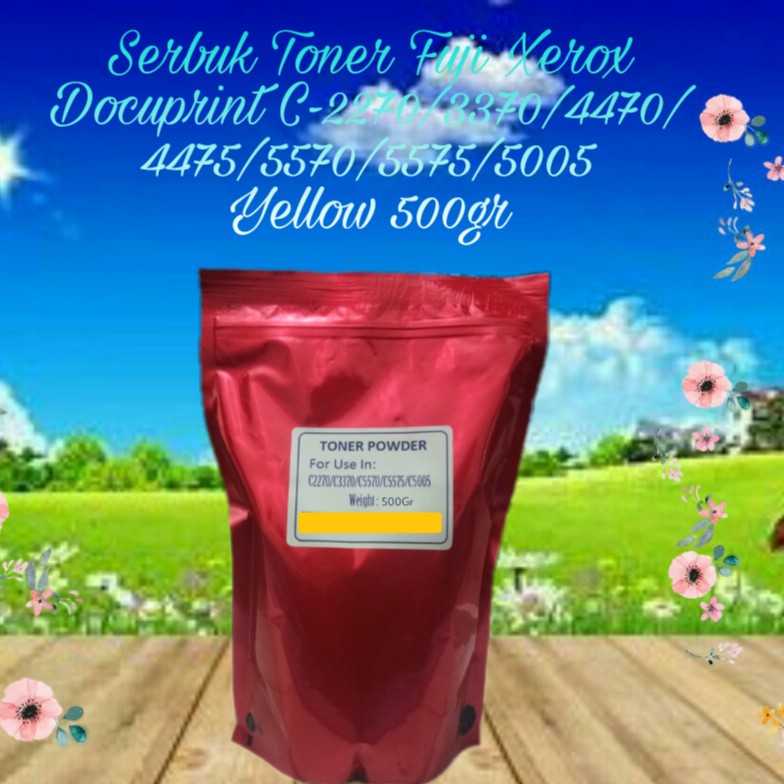 Serbuk Bubuk Tinta Toner Color For Use In Colour Fuji Xerox CP-105 315 405 C-2270 5005 Yellow 500gr