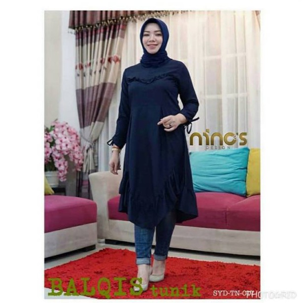 Balqis Tunik Bahan Baloteli Tunik Muslim Wanita Terbaru Baju Wanita Termurah Shopee Indonesia