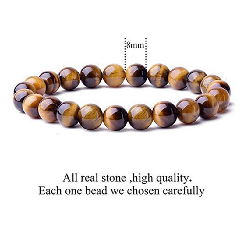 Gelang Natural Tiger Eye Chakra Reiki Energy Healing Yoga GEM-101