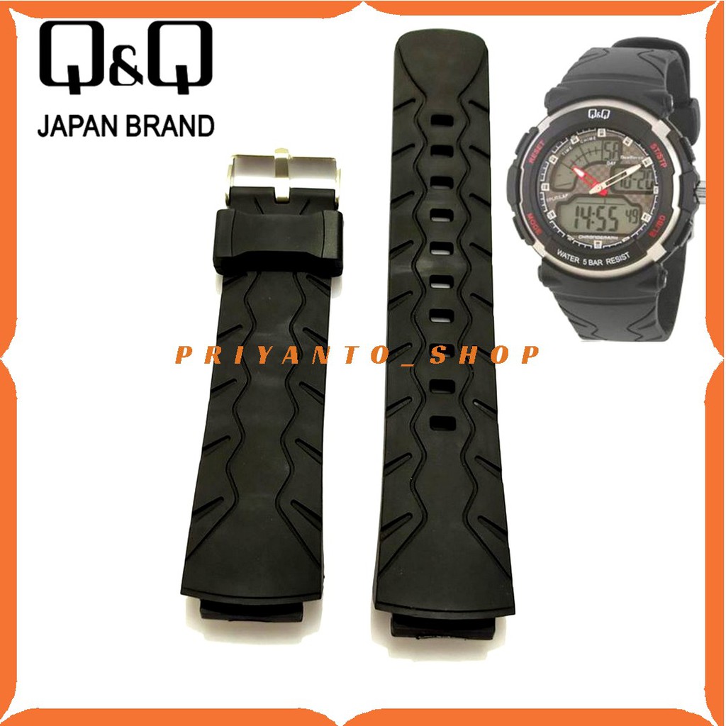 Strap QQ QnQ Q&amp;Q M-012 QnQ M 012 Tali Jam Tangan Q&amp;Q M012 Black