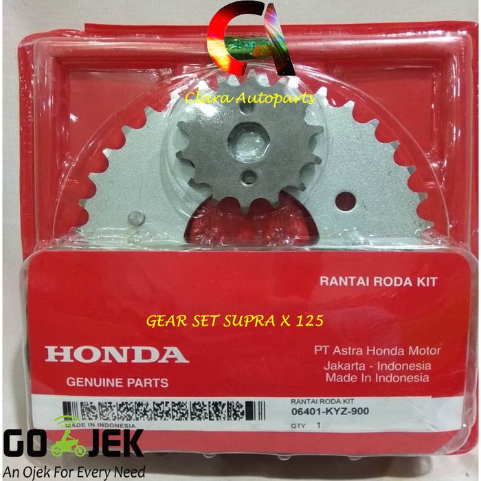 GEAR SET SUPRA X 125 HELM IN KYZ GIR SET 125 HELM IN RANTAI RODA KIT