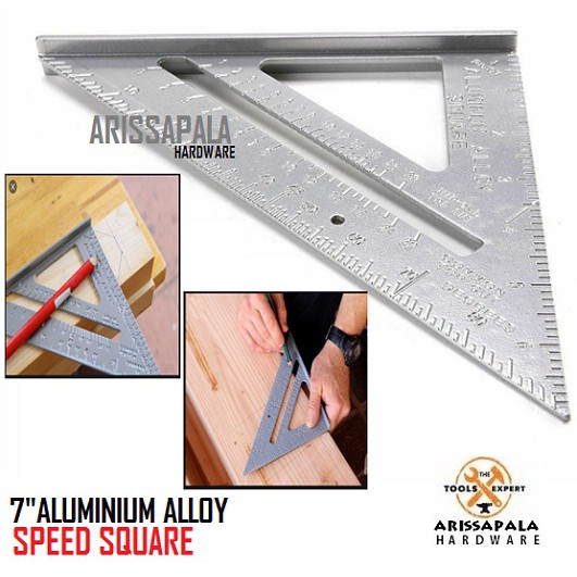 Penggaris Siku Segitiga Alumunium 7 Inch Speed Square Murah Berkualitas Shopee Indonesia