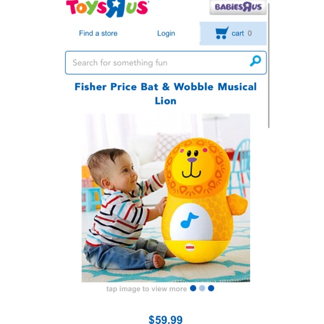 fisher price bat & wobble musical lion