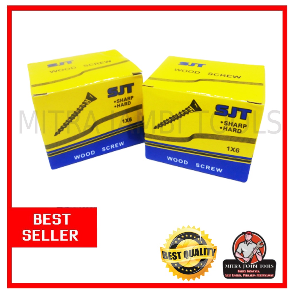 SEKRUP KAYU / BAUT KAYU / BAUT DINDING BETON PUTIH 1 INCH / KOTAK