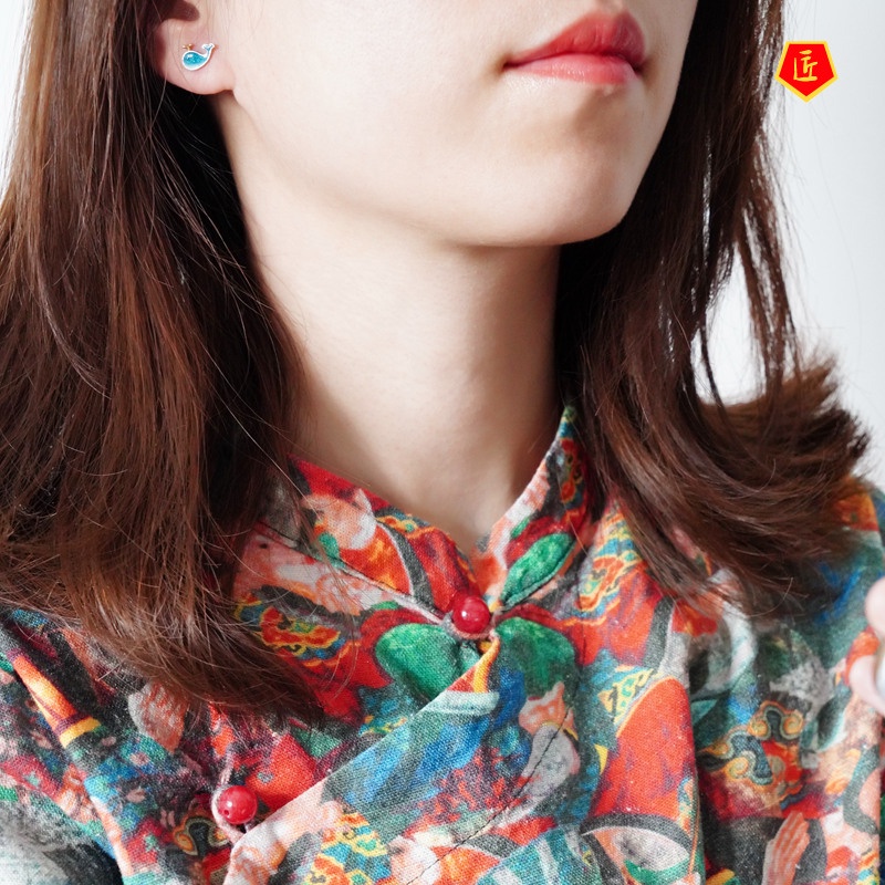 [Ready Stock]Women's Cute Whale 925 Silver Stud Earrings