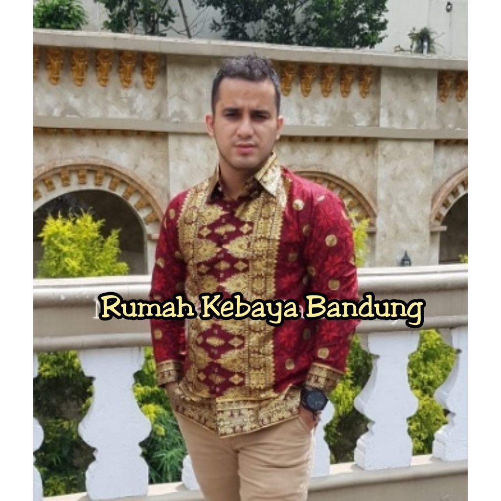 KEMEJA DIANDRA MOTIF SONGKET PALEMBANG FULL PURING UNTUK COUPLE SETELAN DIANDRA BATIK JUPRI BAJU KONDANGAN BAJU WISUDA  MOTIF SONGKET PRINTING RUMAH KEBAYA BANDUNG