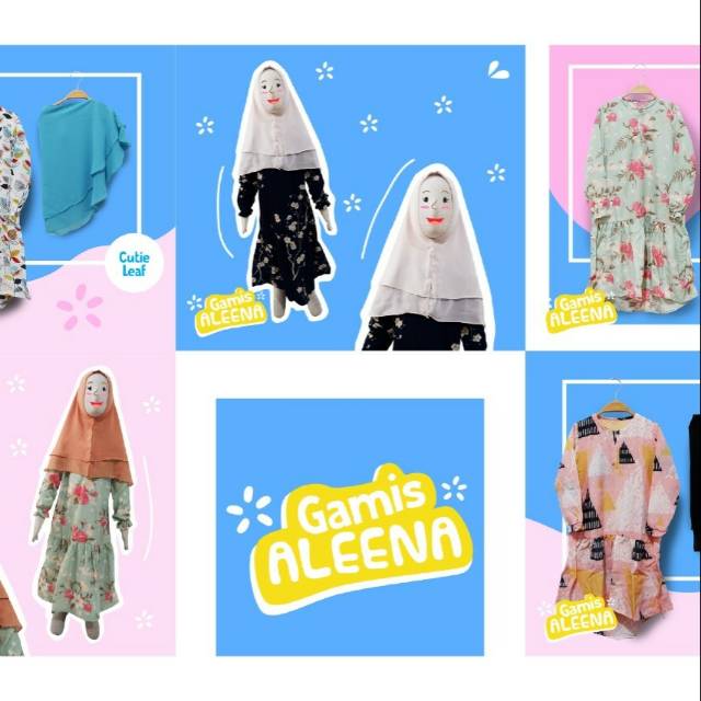 GAMIS ALEENA (1 SET JILBAB SYARI)