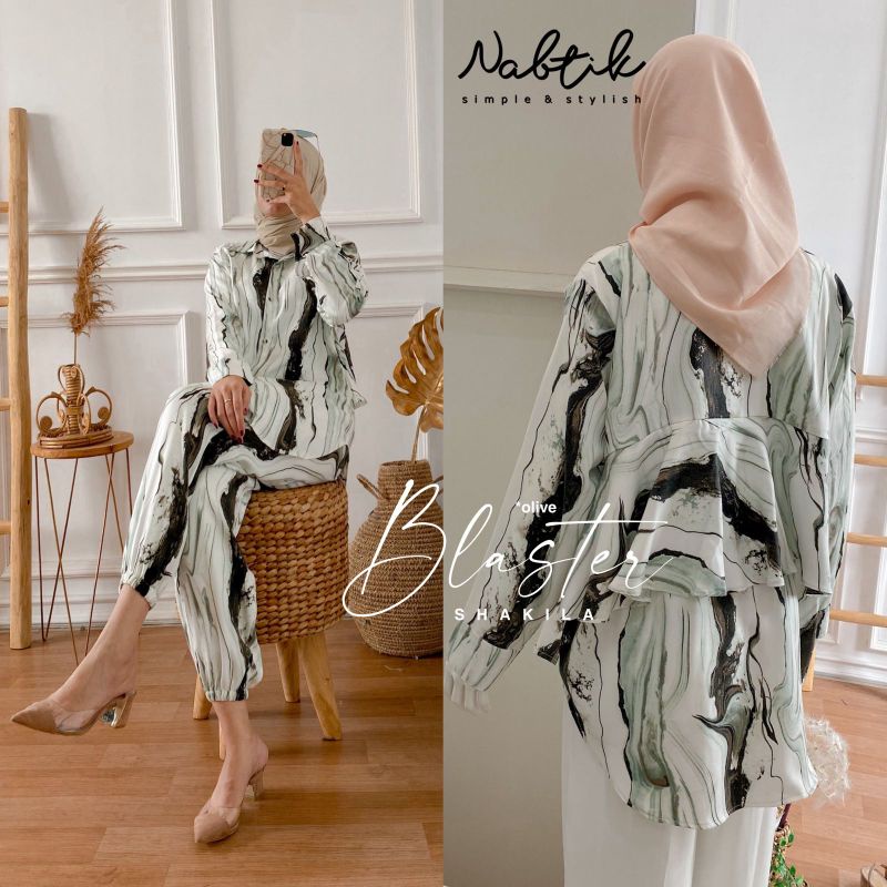 Setelan wanita BLASTER terbaru original by nabtik/motif simple