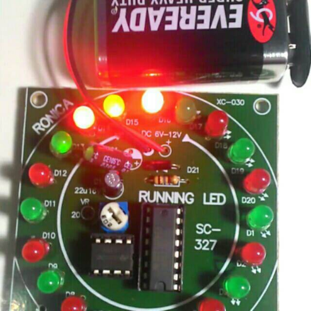 Kit Running Led Rangkaian Elektronika NO SOLDER