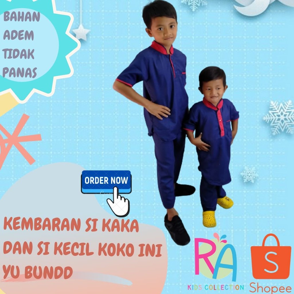 Setelan Koko Anak/ Baju Koko anak /koko turki anak /koko alif size M.L.XL