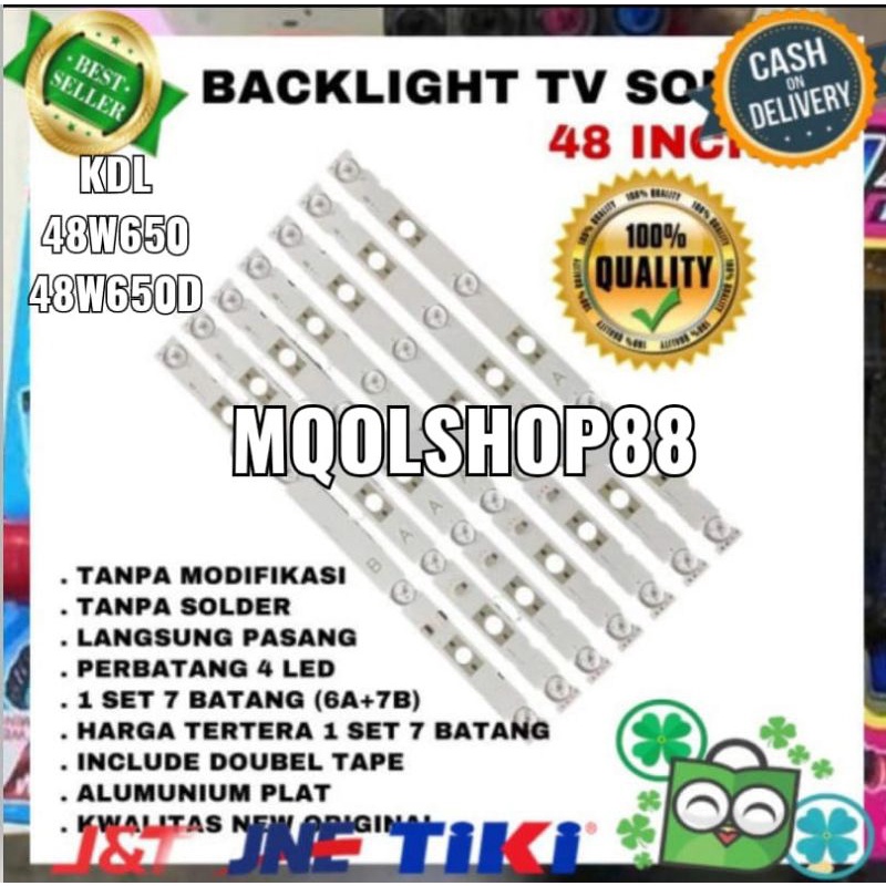 BACKLIGHT TV SONY KDL48W650D KDL48W650 KDL 48W650D 48W650 LAMPU BL 48 INC