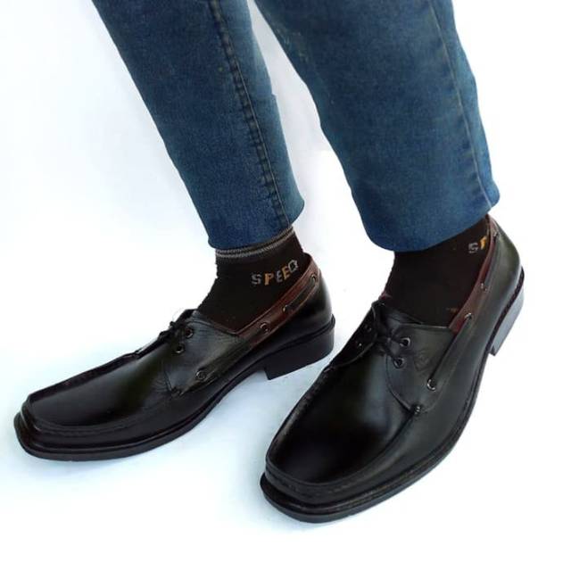 Sepatu Formal Pria Kulit Asli Rasheda K 21 Pantofel  Bertali Big Size