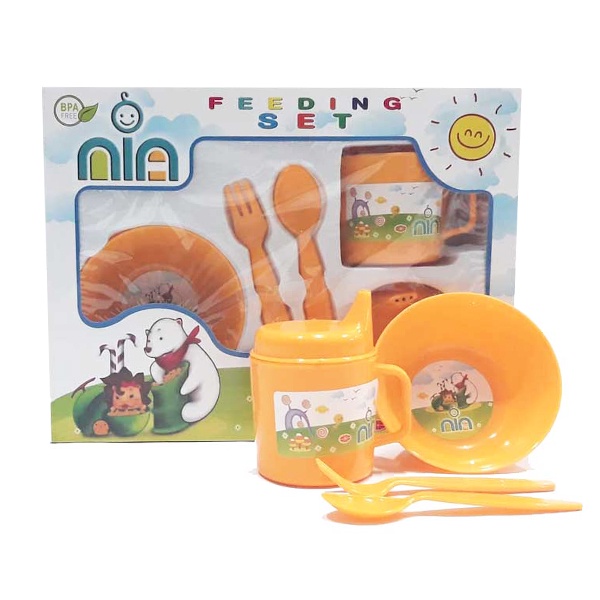 Feeding Set Tempat Makan Bayi Nia Small Bahan Plastik