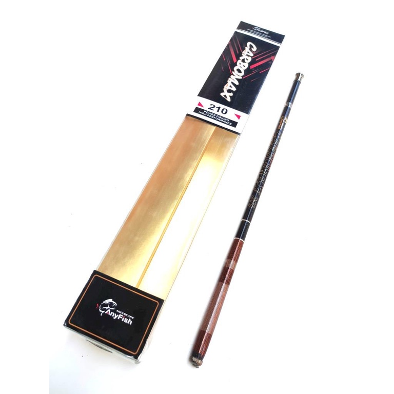 Joran Tegek Anyfish Carbonmax Kuat 180 210 240 270 300 360 450 Ruas Pendek Carbon Kaku