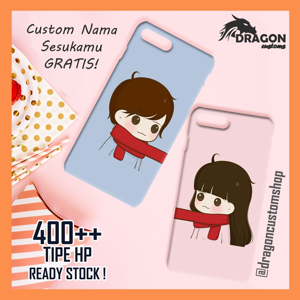 Couple Custom Case Couplecase Animasi Lucu Karakter 3d Hardcase 2d