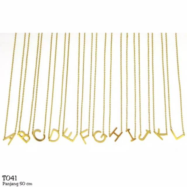 Fourfashion Kalung Huruf Abjad Inisial Titanium Stainless Steel Trend Artis - T041