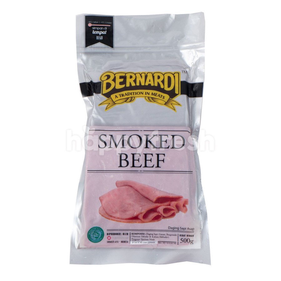 

BERNARDI PREMIUM Smoked Beef Kotak 500gr Block Daging Asap