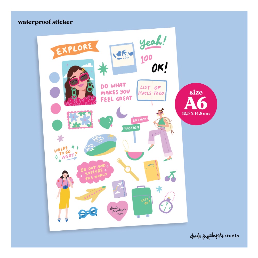 

EXPLORE STICKER SHEET A6