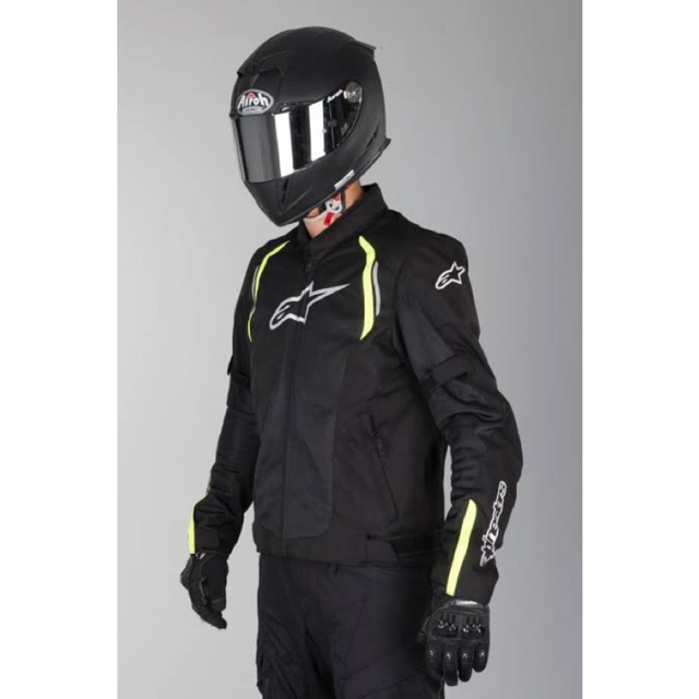 Jaket Sepeda Motor Alpinestars AST Air Textile Jacket Black yellow neon Size S Small Original New Ok