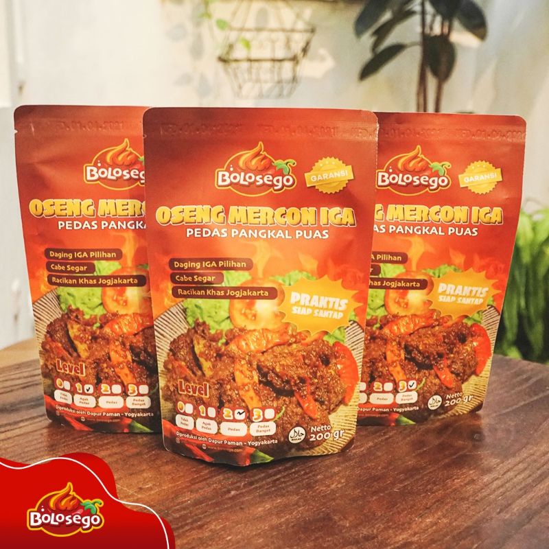 

Bolosego Oseng Mercon Iga Sapi pedas mantap (200g)