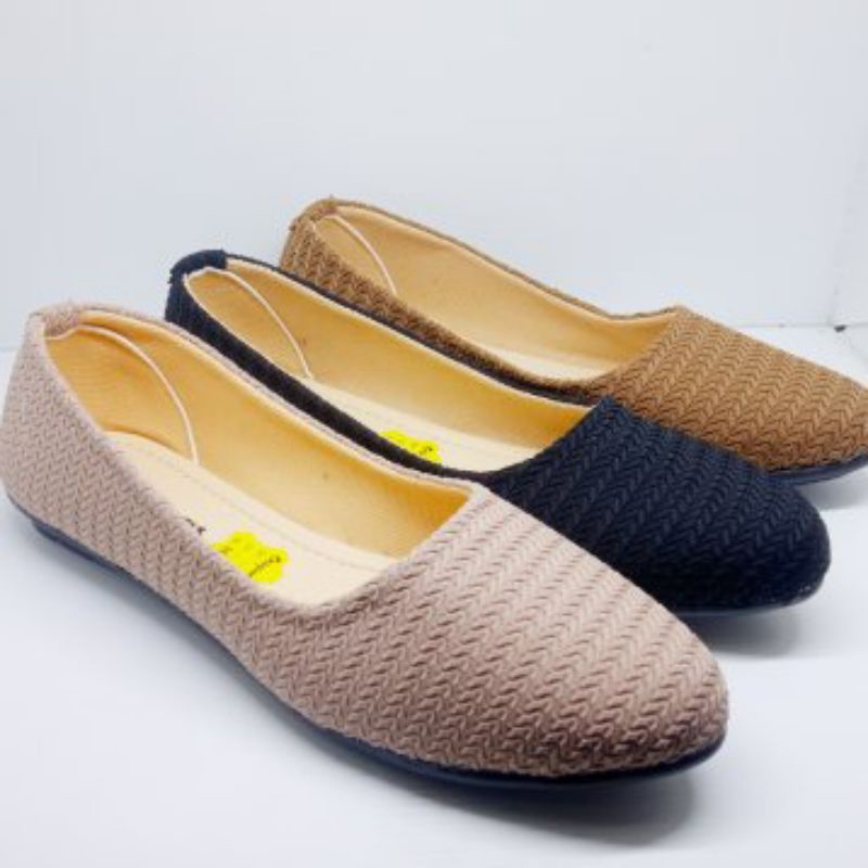 Terbaru Flatshoes Wanita Rajut Kickers / Sepatu Balerina / Flat Shoes Wanita Rajut Kickers