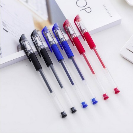 OVERFLOWS.ID Pulpen Model Standart Polos Bolpoin Pena Merah Hitam Biru Basic Murah