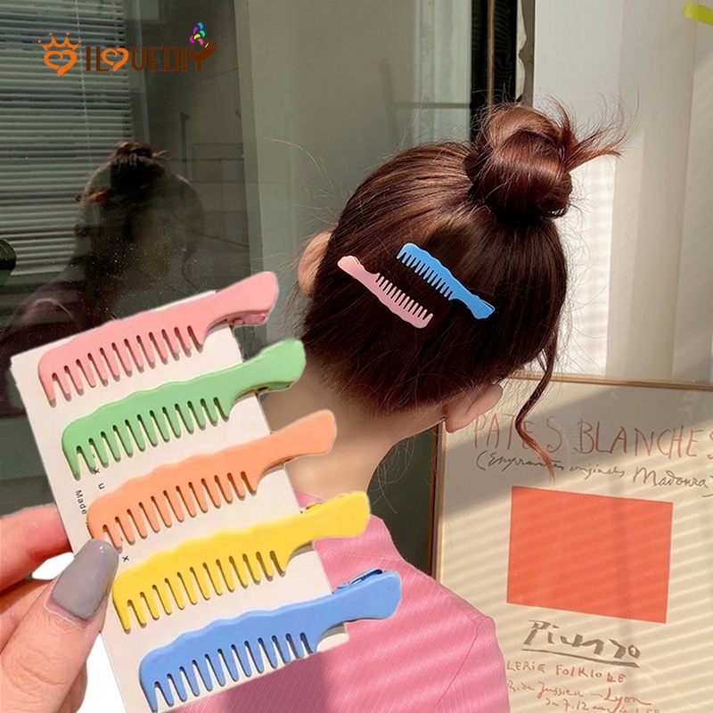 Jepit Rambut Model Sisir Kecil Warna Permen Untuk Wanita