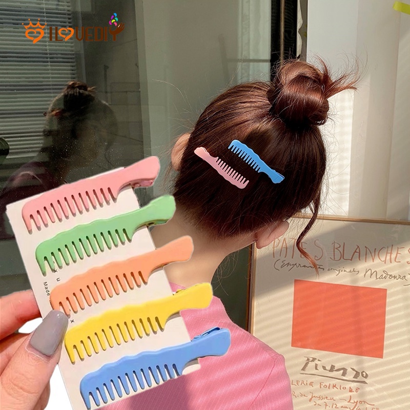 Jepit Rambut Model Sisir Kecil Warna Permen Untuk Wanita