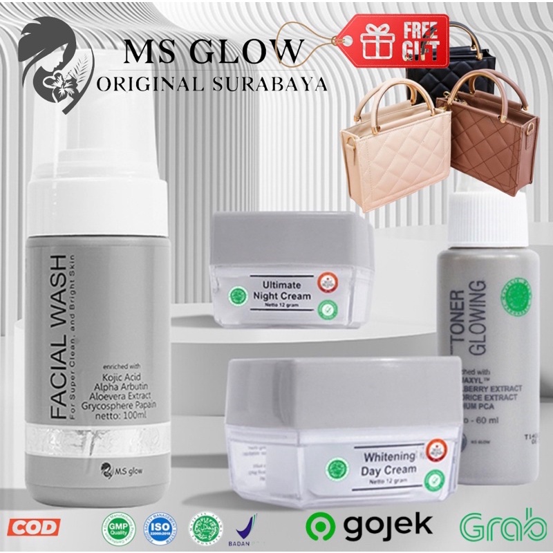 MS GLOW PAKET ULTIMATE MS GLOW ULTIMATE SERIES ORIGINAL CREAM FLEK HITAM FLEK HIDUNG CREAM ANTIAGING