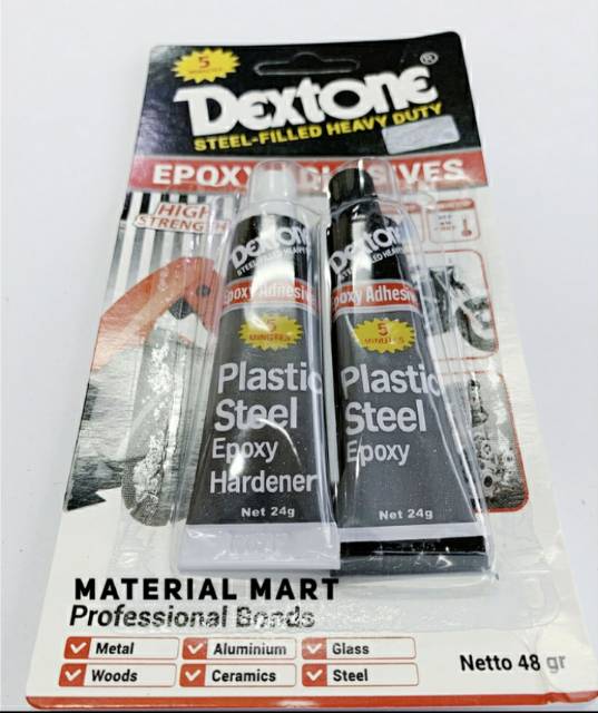 Lem Dextone 5 Menit ASLI | Lem Besi | Lem Epoxy | Lem Kaca | Lem Kayu | Material Mart