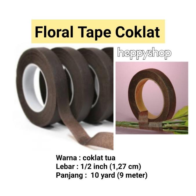 

Floral Tape Coklat, Solatip Coklat, Flower Tape, Solatip Tangkai Bunga heppys44