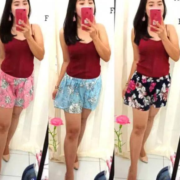 Skuy Beli  CELANA  PENDEK  MOTIF BALI  HOTPANTS  Shopee 