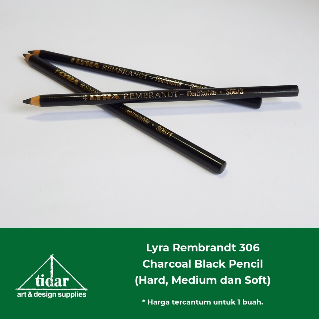 

Lyra Rembrandt Charcoal Black Pencils 306- Pensil Arang Lira