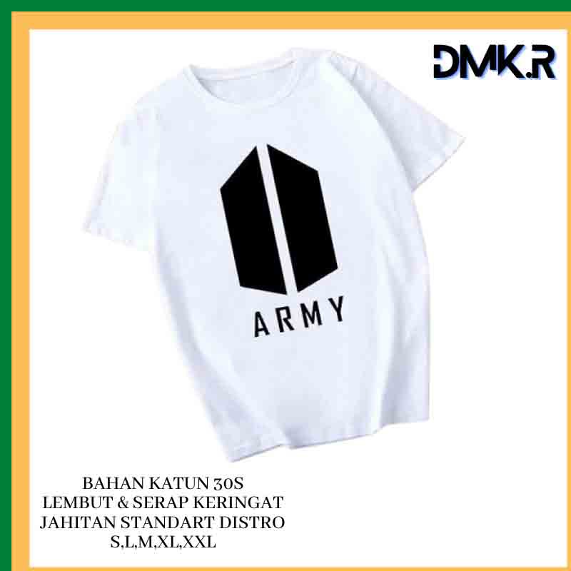 KAOS KPOP army logo besar BAJU BTS PAKAIAN PRIA WANITA ATASAN COWOK CEWEK R7