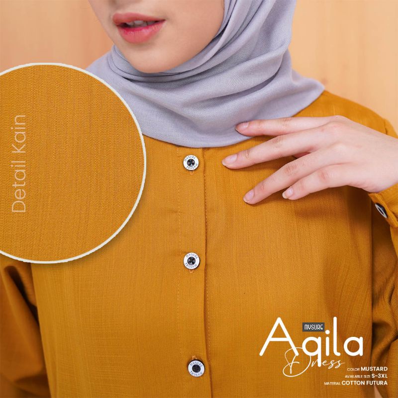 GAMIS AQILA DRESS  MUSTARD &amp; MAROON • BY MY SURE