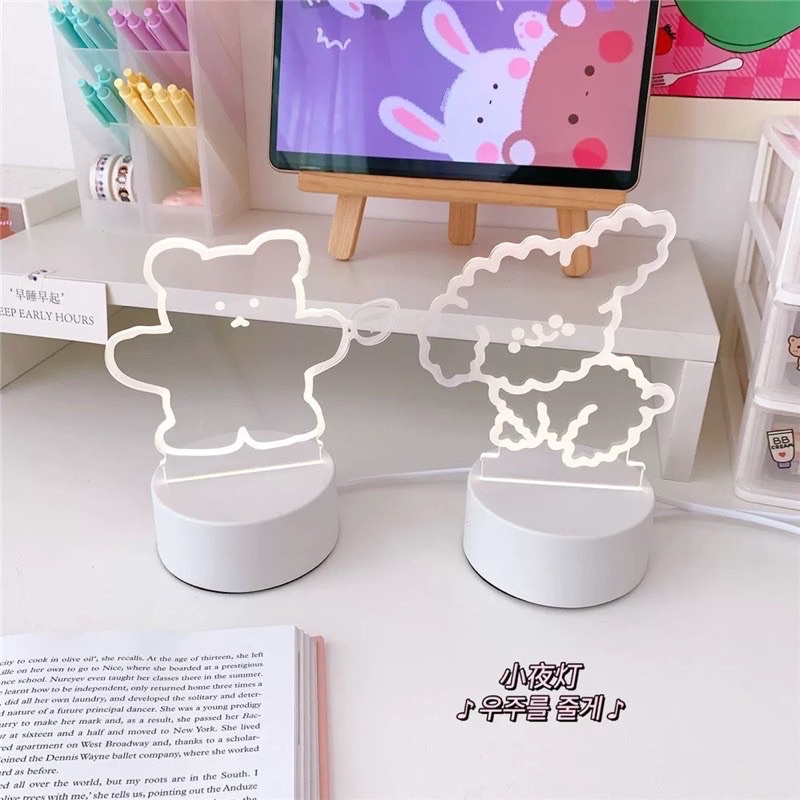 cute table lamp kawai lampu meja acrylic lampu pajangan imut