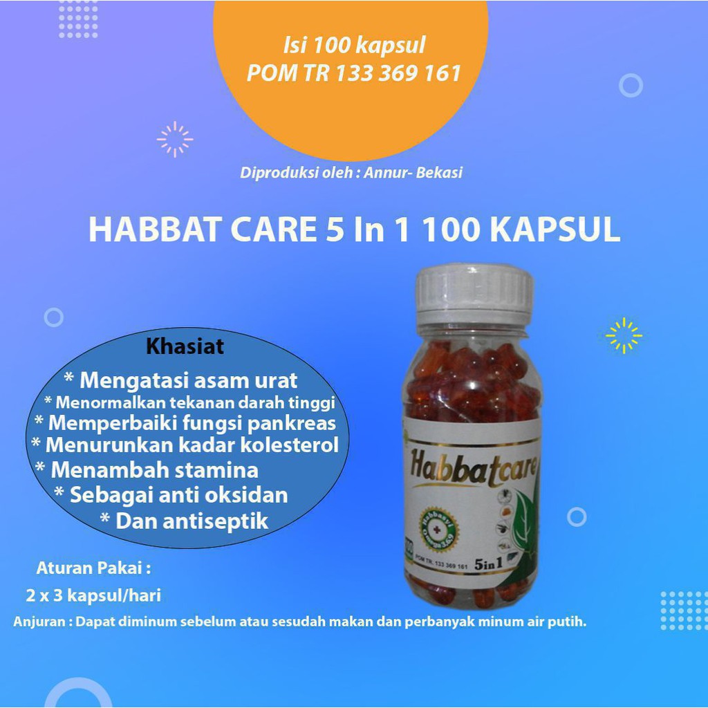 Habbatcare 5 In 1 100 Kapsul Bukan Amrita Herbal