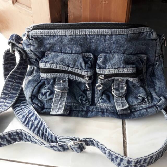 Preloved Tas selempang jeans / denim bag Miss Sixty