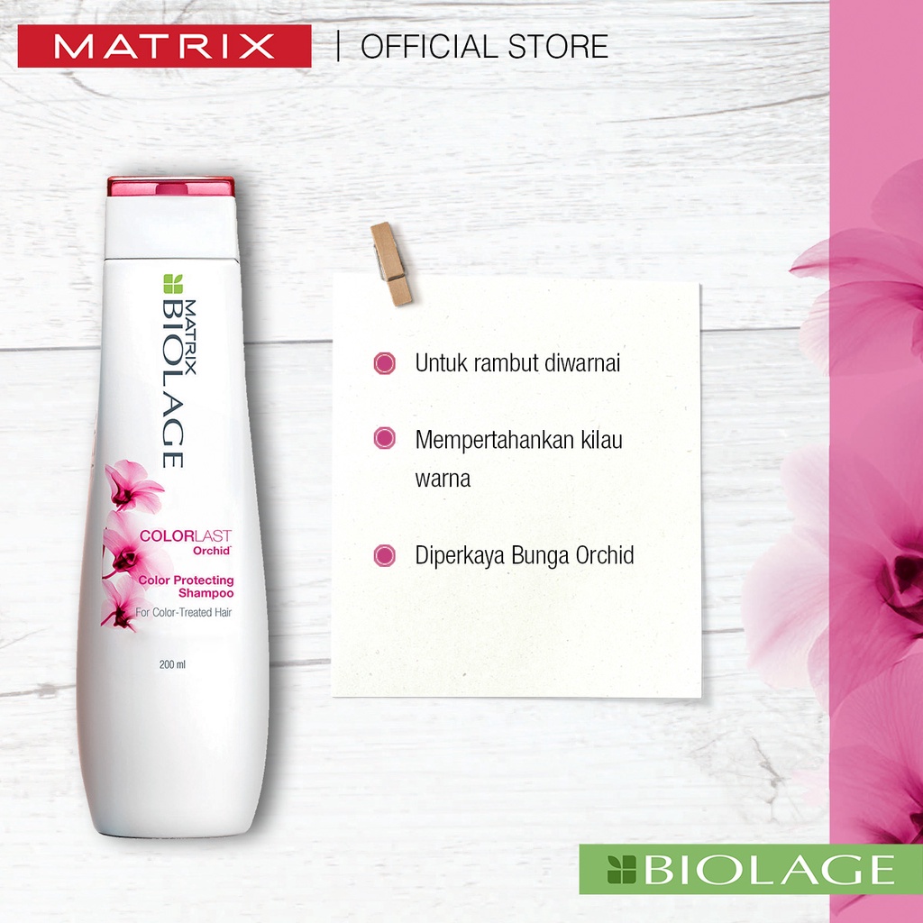 MATRIX Biolage Colorlast Shampoo - Shampo Nutrisi Penghalus Perawatan Rambut Berwarna Diwarnai 200 ml